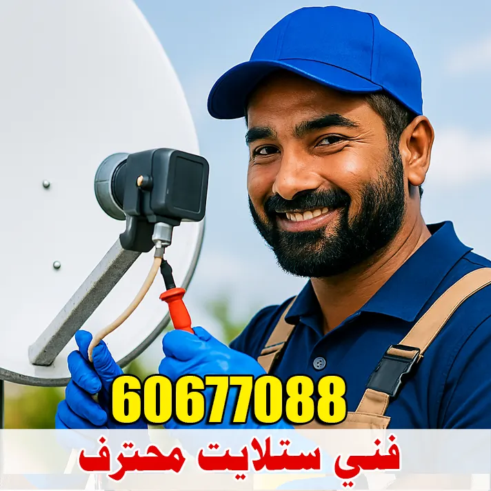 فني ستلايت صباح الأحمد متخصص في تركيب الأطباق